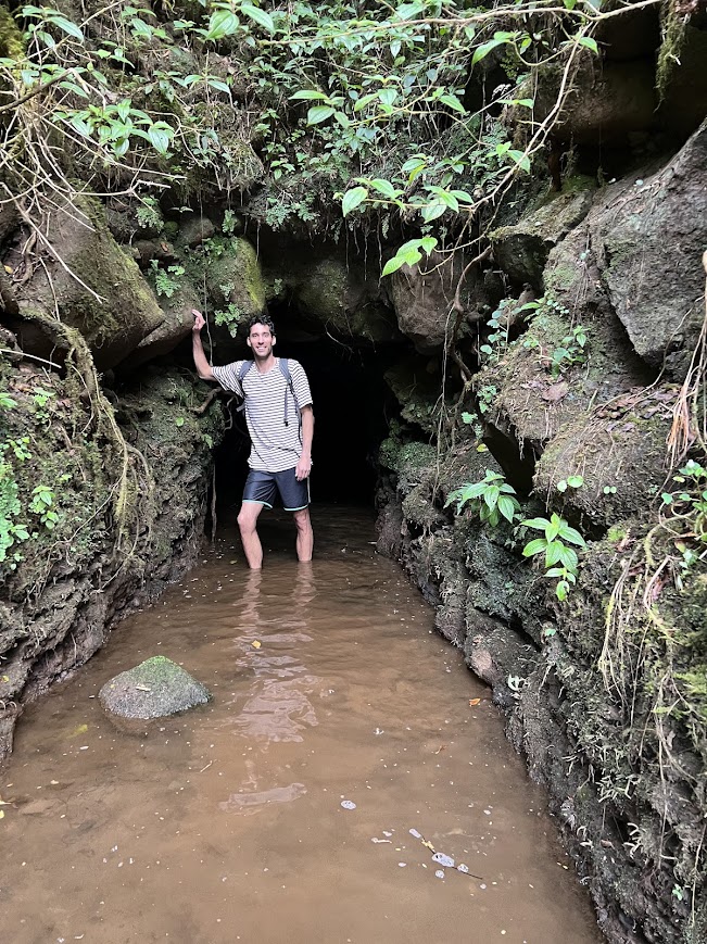 Jurassic Tunnel Tour man in cave